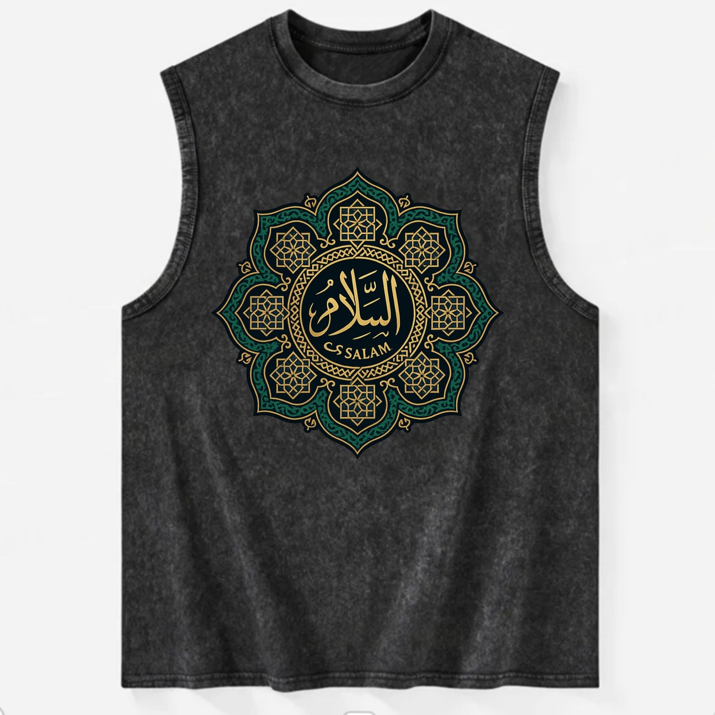 As-Salam Mandala - Vintage Washed Tank - Black