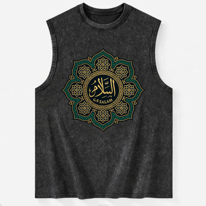 As-Salam Mandala - Vintage Washed Tank - Black