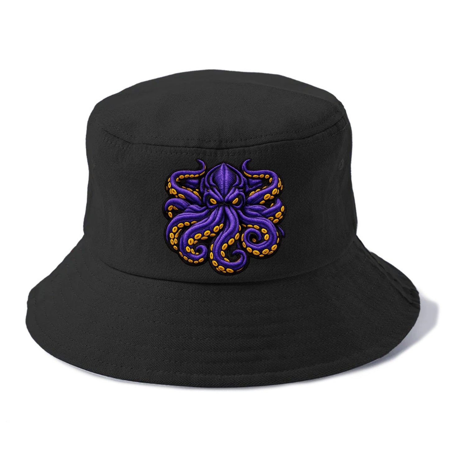 KRAKEN TENTACLES - sea monster in purple and black , deep sea - Bucket Hat - Black