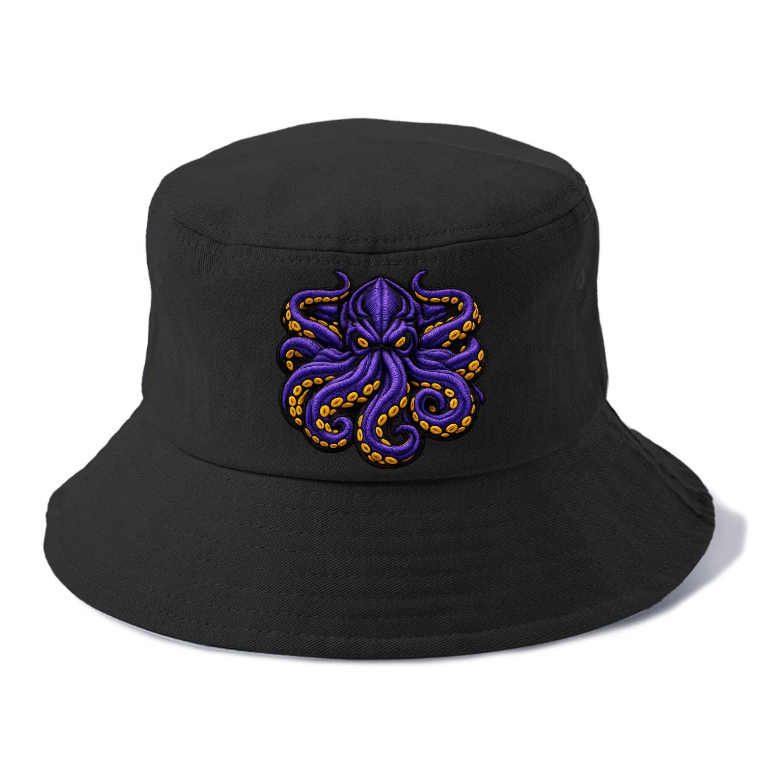 KRAKEN TENTACLES - sea monster in purple and black , deep sea - Bucket Hat - Black