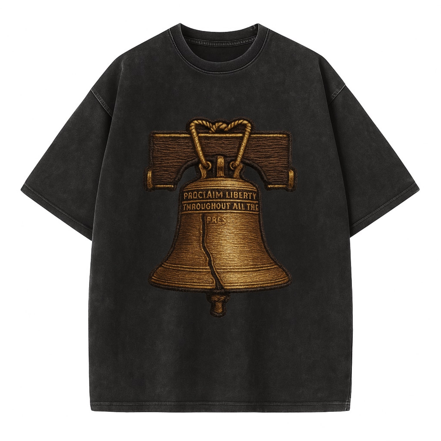 Liberty Bell  - Vintage T-shirt - Black