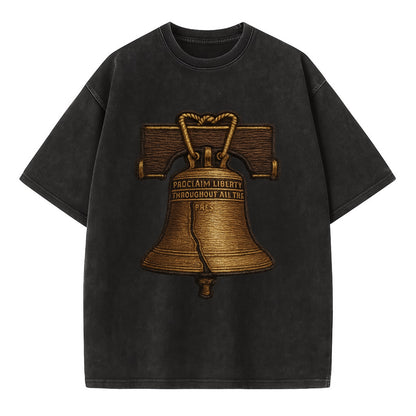 Liberty Bell  - Vintage T-shirt - Black