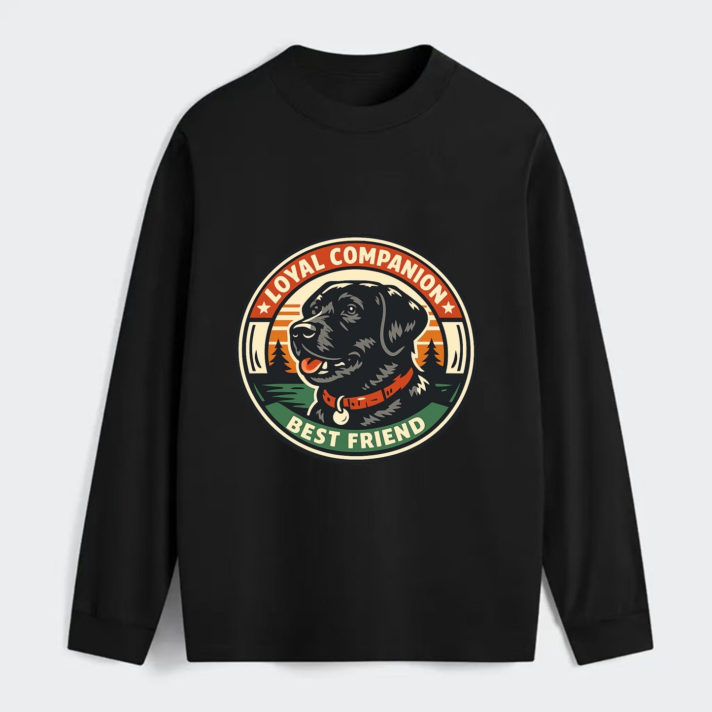 Noble Companion Emblem - Classic Long Sleeve Shirt - Black