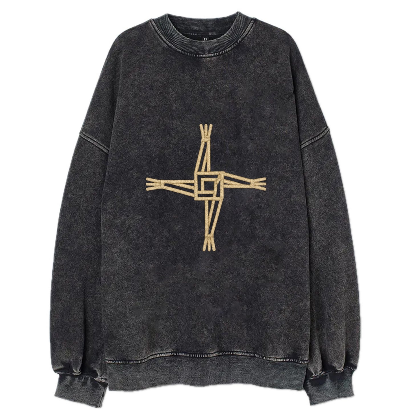 Saint Brigid's Cross  - Vintage Sweatshirt - Black