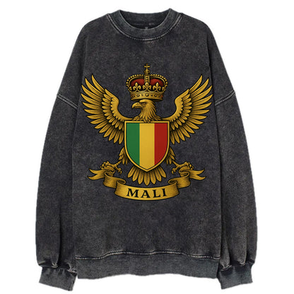 Mali Royal Logo  - Vintage Sweatshirt - Black