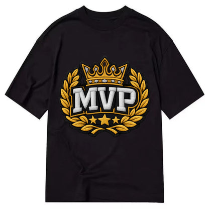 MVP CROWN - crown with laurels in gold , most valuable - Classic T-shirt - Black