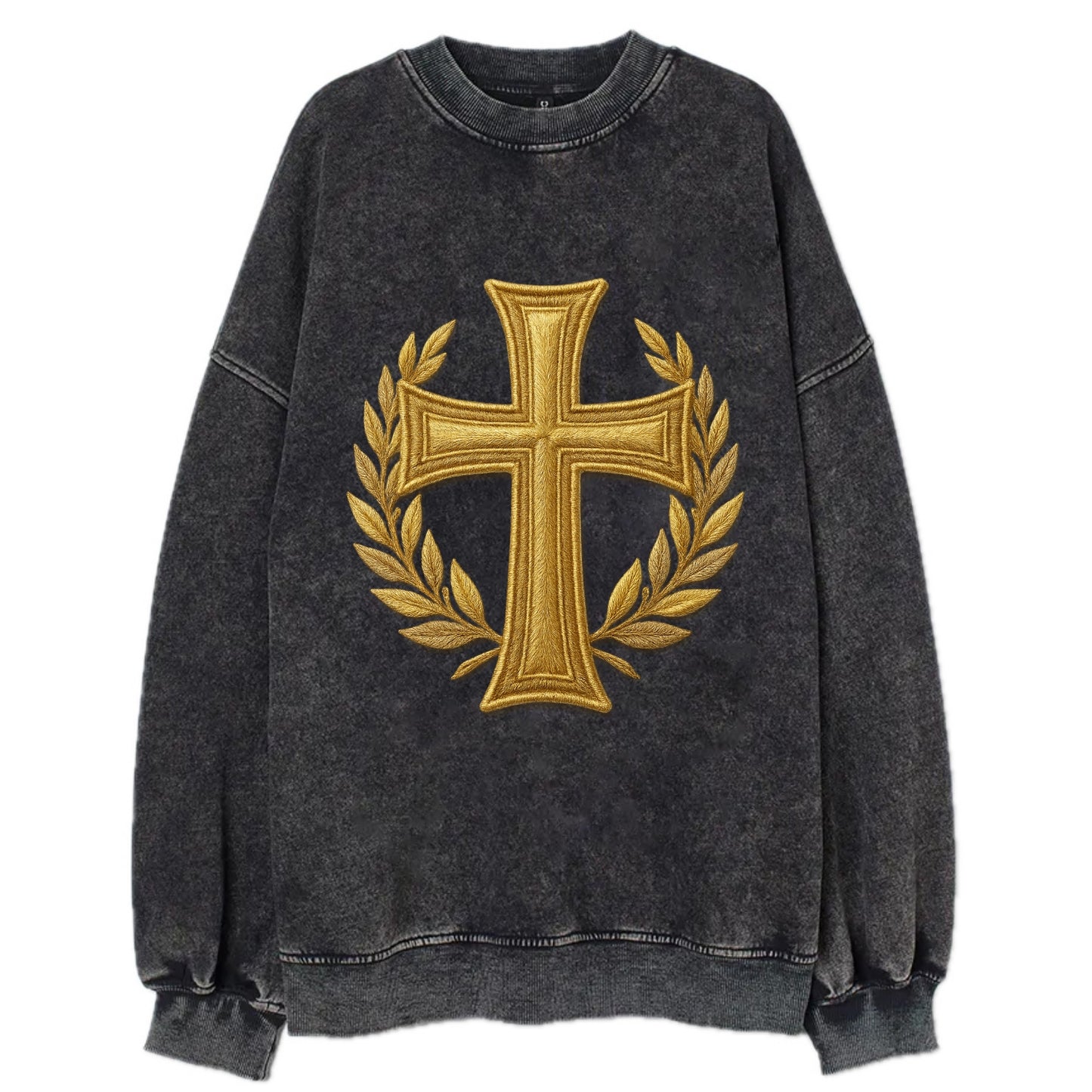 Victory Cross  - Vintage Sweatshirt - Black