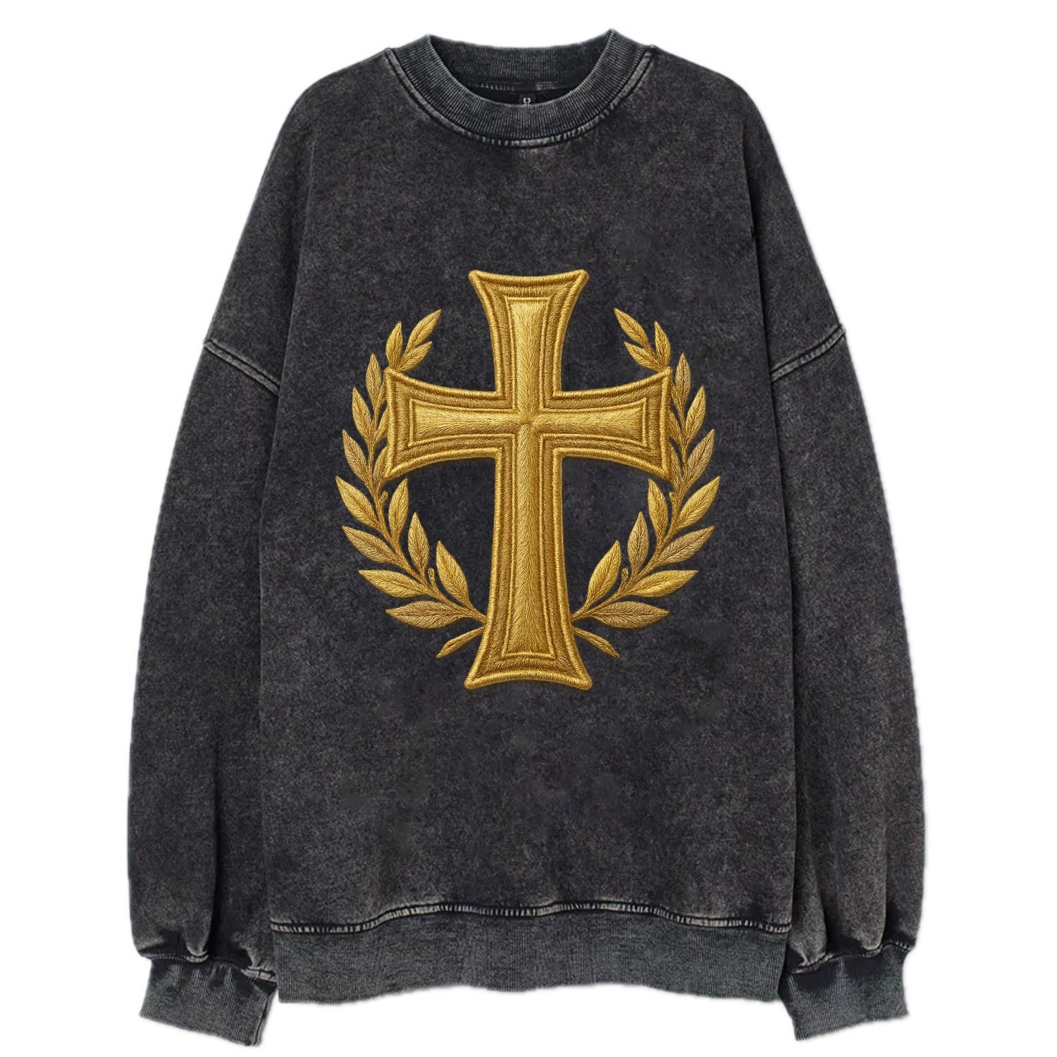 Victory Cross  - Vintage Sweatshirt - Black