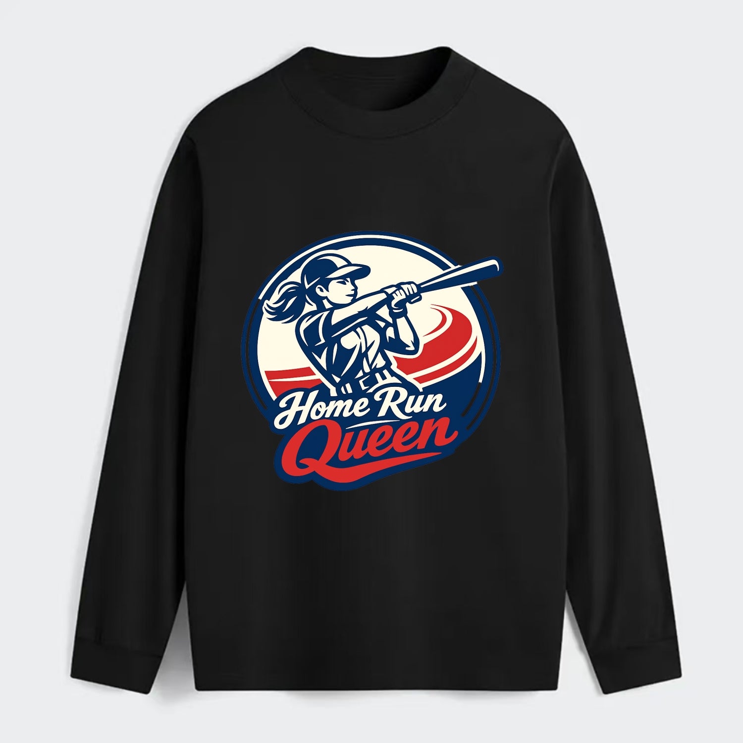 Feminine Power at Bat - Classic Long Sleeve Shirt - Black