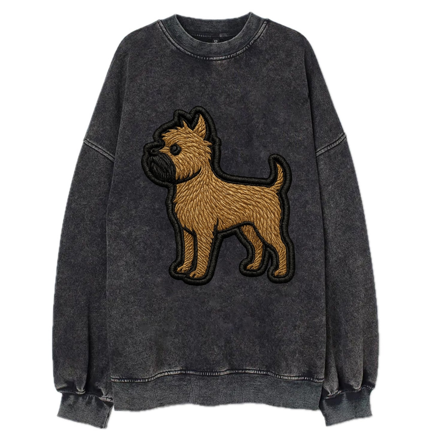 Affenpinscher - Contemporary wiry design - Vintage Sweatshirt - Black