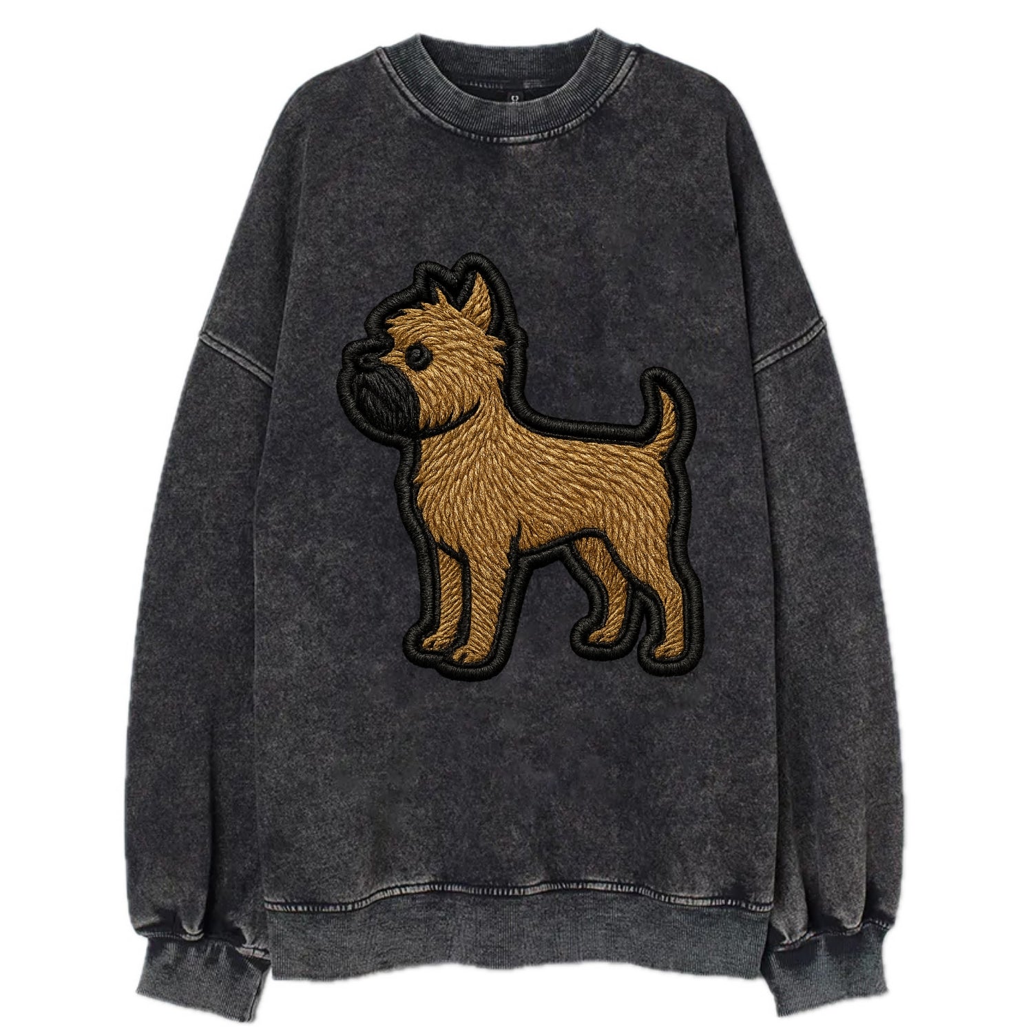 Affenpinscher - Contemporary wiry design - Vintage Sweatshirt - Black