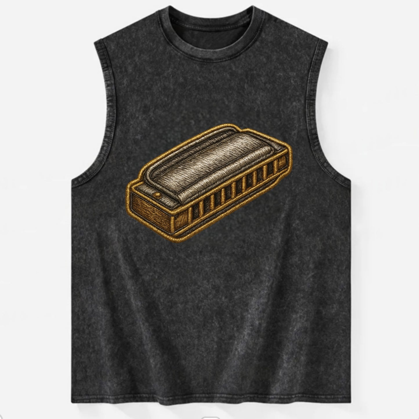 Harmonica  - Vintage Washed Tank - Black