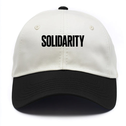 Bold typography design - SOLIDARITY - standing together, support - Two Tone Cap