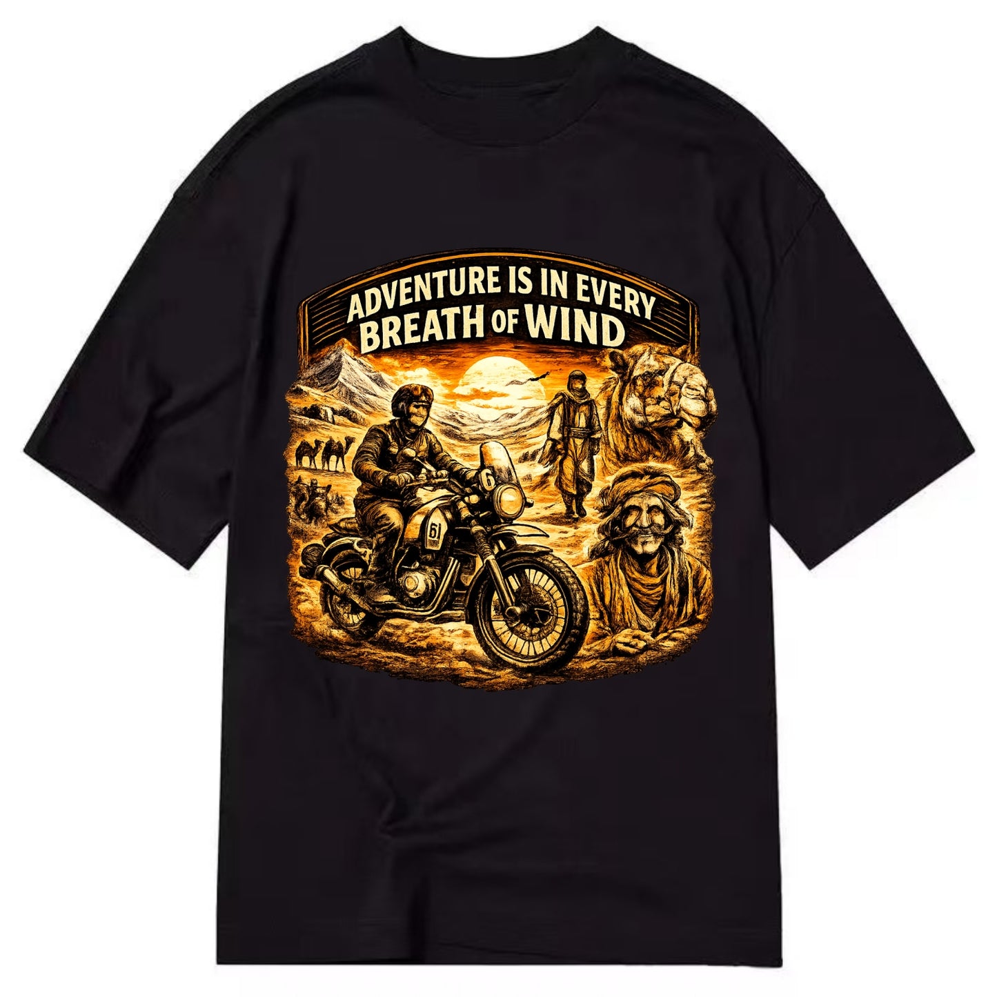Adventure Vintage Rides - Classic T-shirt - Black
