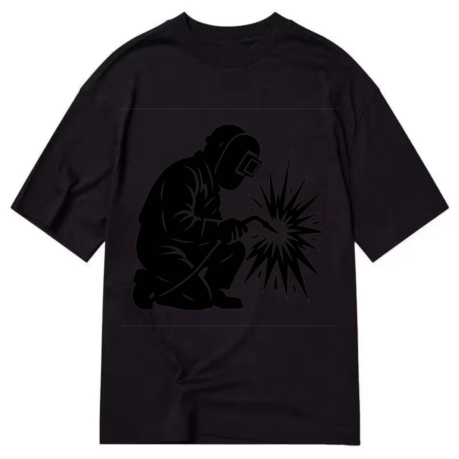 Welder sparks flying dramatically - Classic T-shirt - Black
