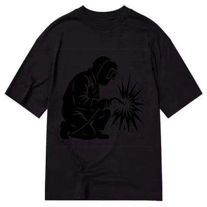 Welder sparks flying dramatically - Classic T-shirt - Black