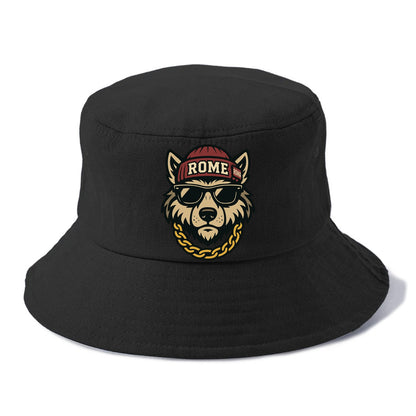 Rome Wolf - Bucket Hat - Black