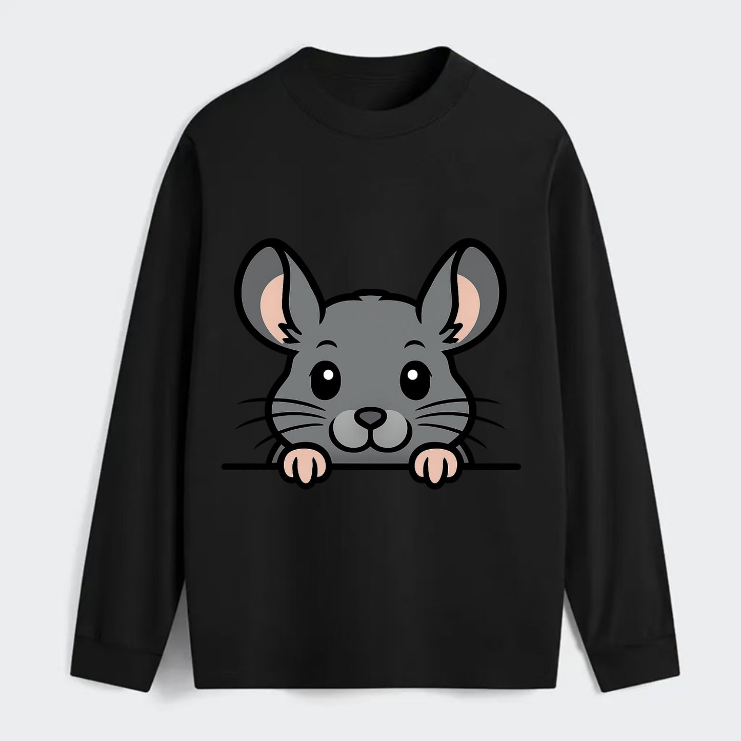 Chinchilla  - Classic Long Sleeve Shirt - Black