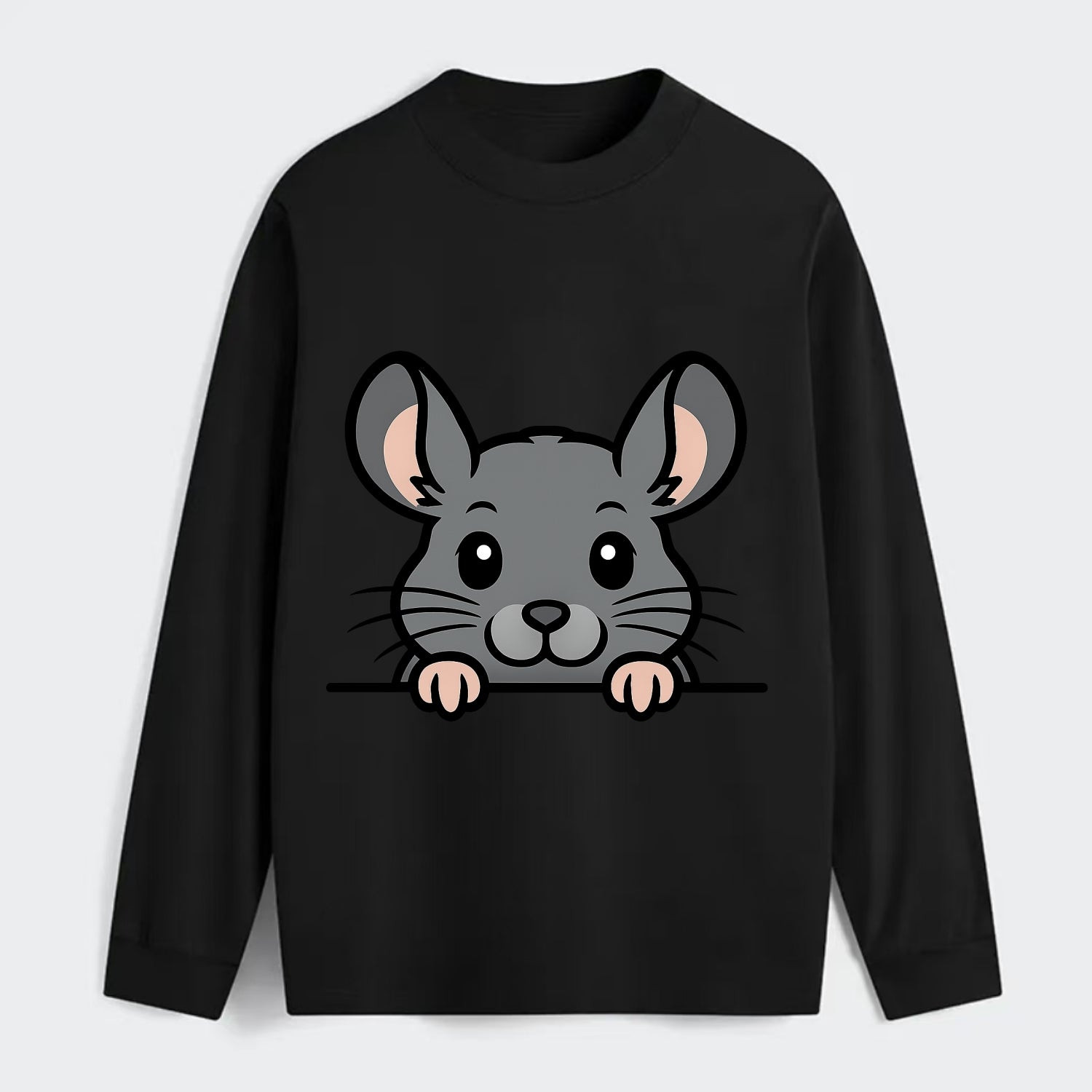 Chinchilla  - Classic Long Sleeve Shirt - Black