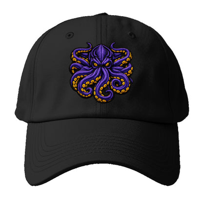 KRAKEN TENTACLES - sea monster in purple and black , deep sea - Baseball Cap - Black