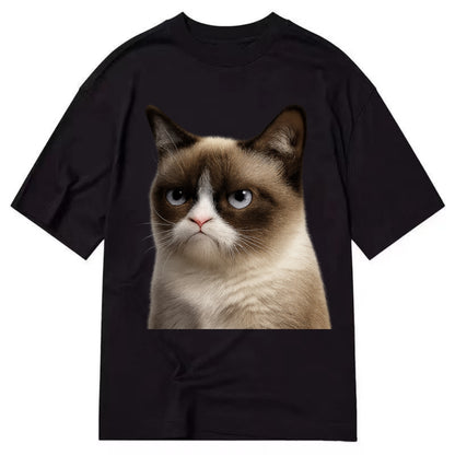 Grumpy Cat Expression  - Classic T-shirt - Black