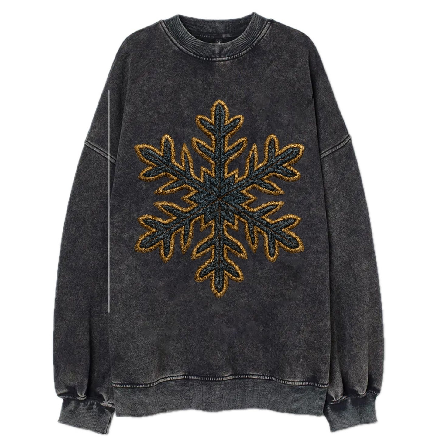 Snowflake  - Vintage Sweatshirt - Black
