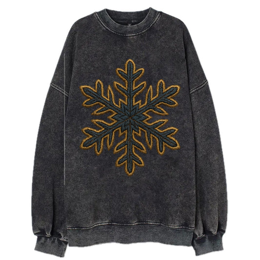 Snowflake  - Vintage Sweatshirt - Black