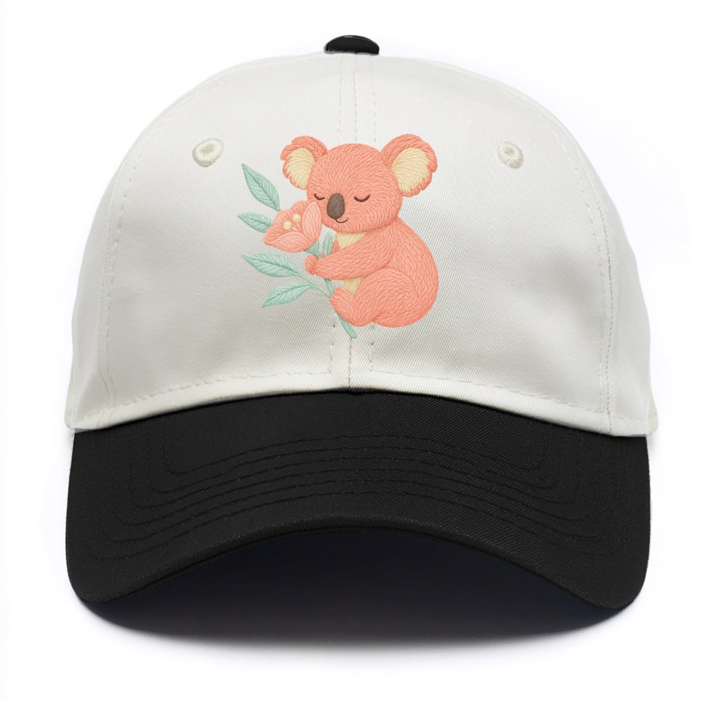 Coral Koala - Two Tone Cap - Black