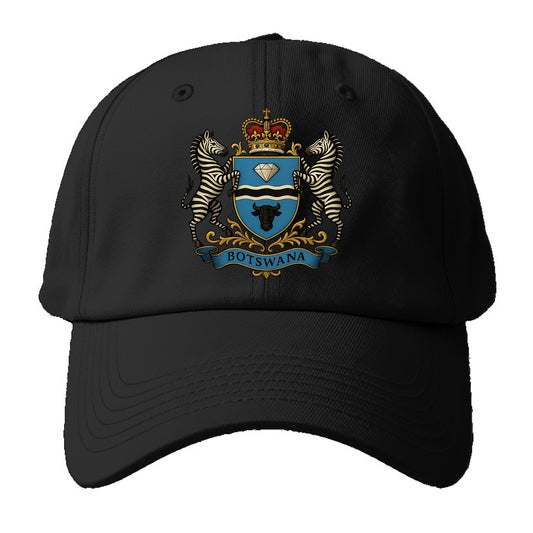 Botswana Heritage Badge - Baseball Cap For Big Heads - Black