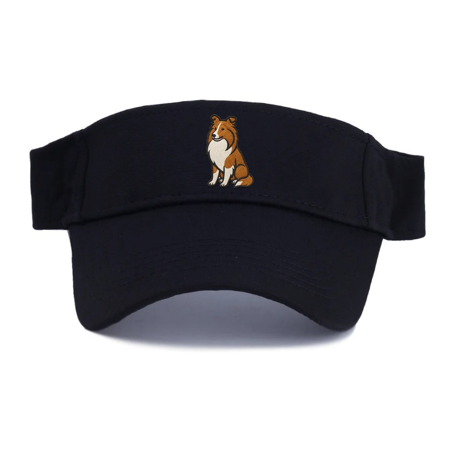Shetland Sheepdog - Sable and white embr Visor - Black