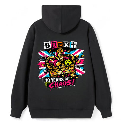 BROKEN CROWN | Shattered British crown | Gold fragments scattered | Power - Classic Pullover Hoodie - Black