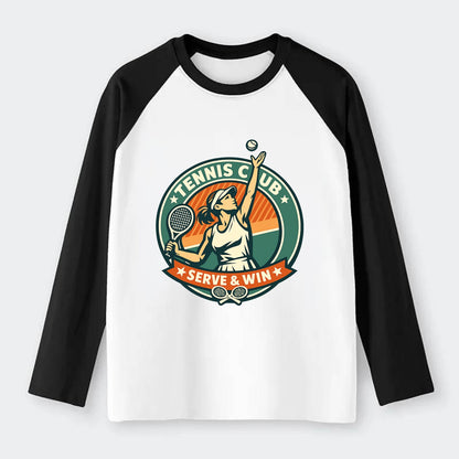 Ace in Motion - Raglan Long Sleeve T-Shirt - Black