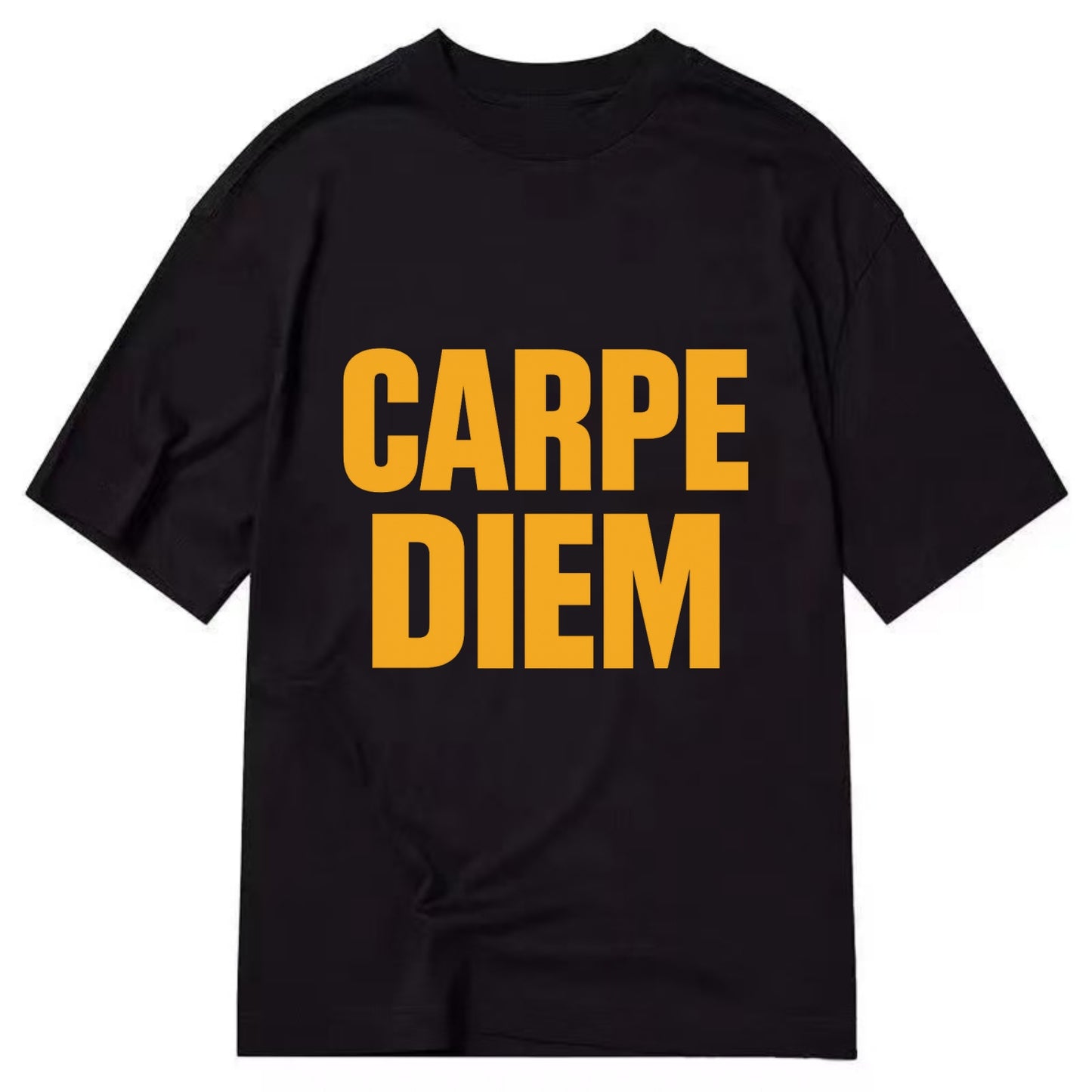 Bold typography design - "CARPE DIEM" - seize the day - Classic T-shirt - Black