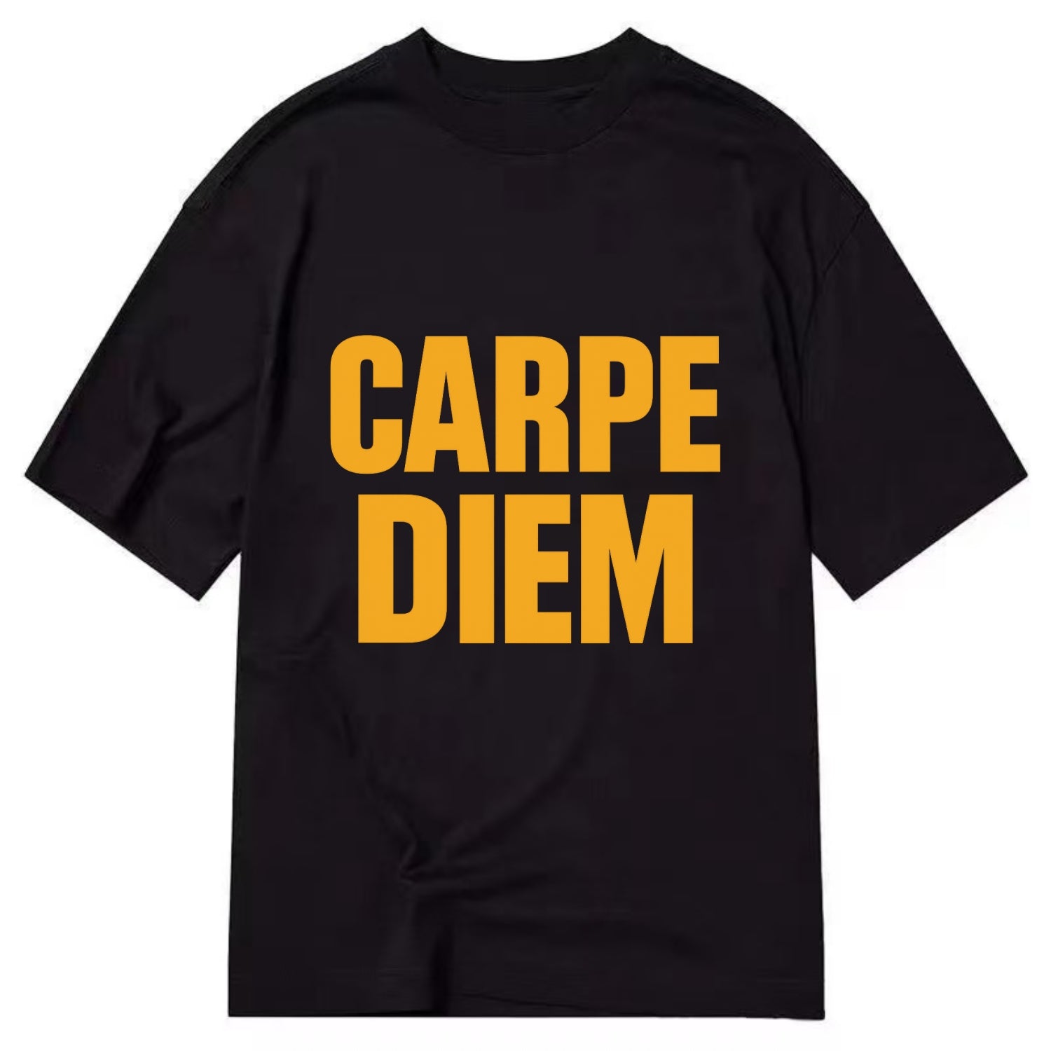 Bold typography design - "CARPE DIEM" - seize the day - Classic T-shirt - Black