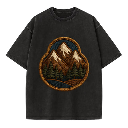 Mountain Range  - Vintage T-shirt - Black