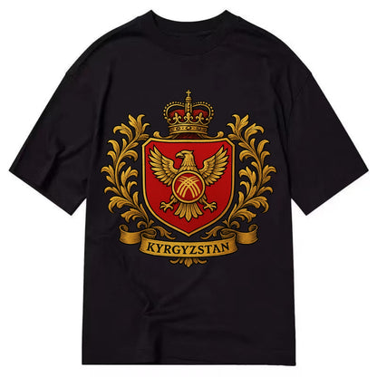 Kyrgyzstan Heritage Badge  - Classic T-shirt - Black
