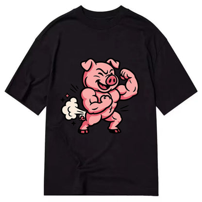 Strong Pig - Classic T-shirt - Black