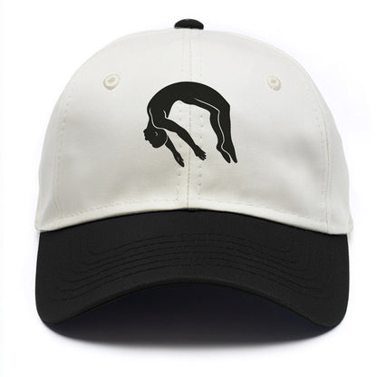 Gymnast doing a backflip - Two Tone Cap - Black