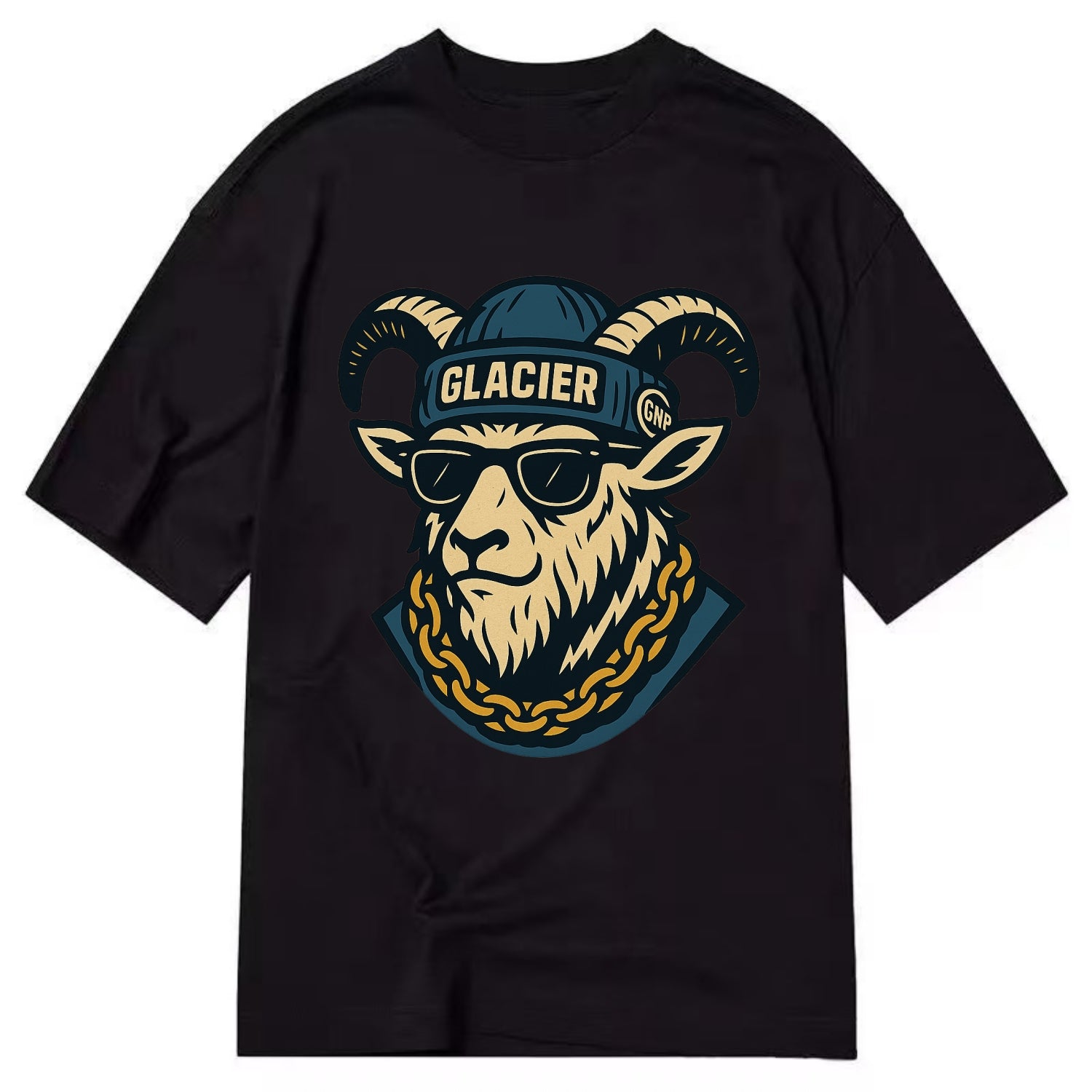 Glacier Mountain Goat - Classic T-shirt - Black