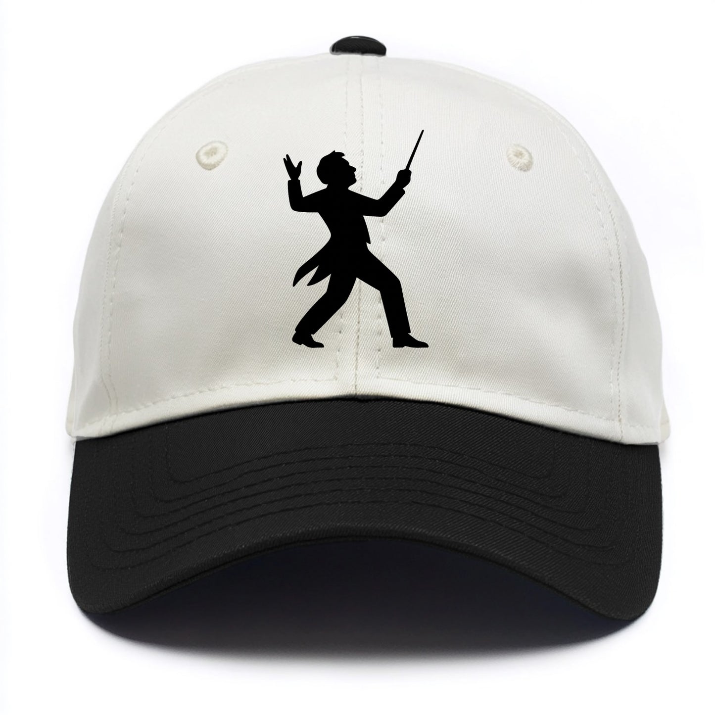 Conductor leading orchestra passionately - Two Tone Cap - Black