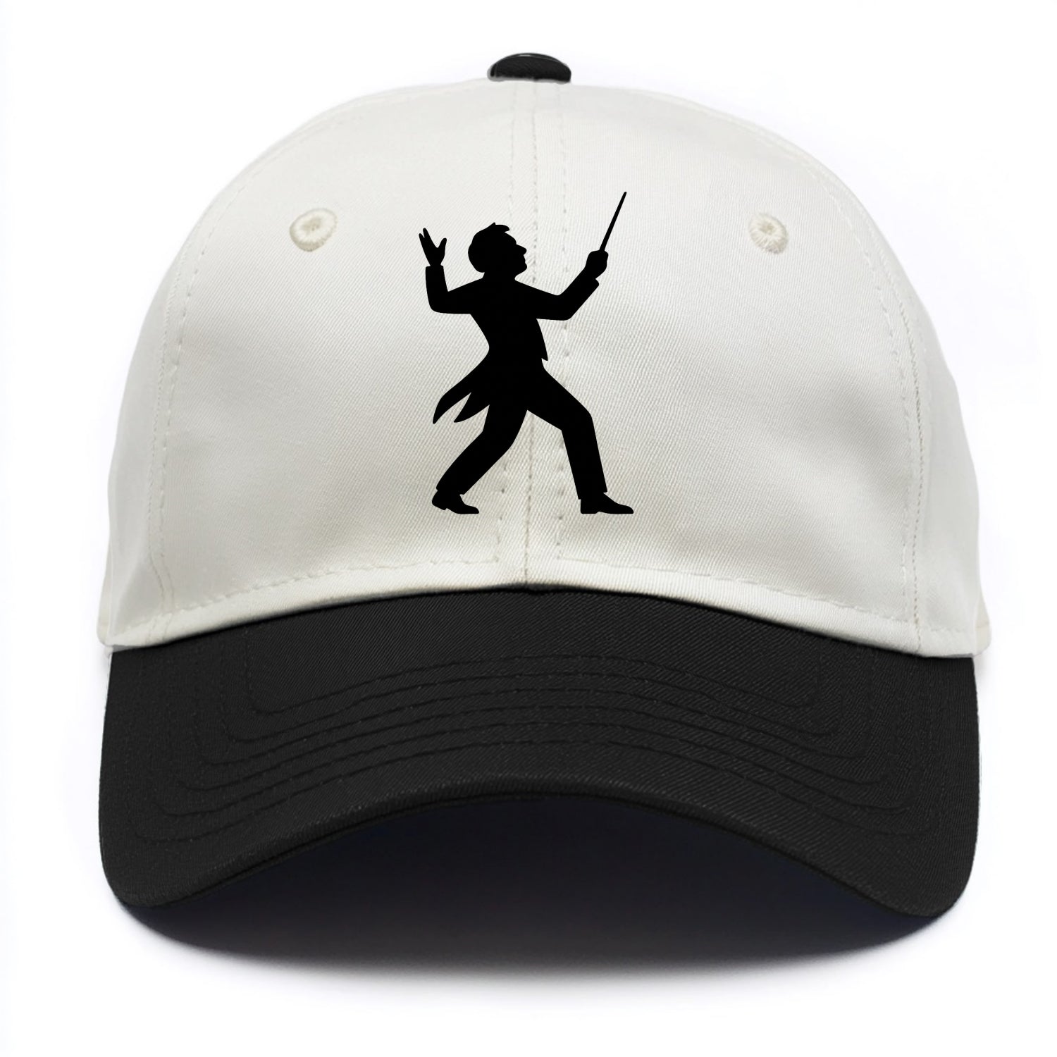 Conductor leading orchestra passionately - Two Tone Cap - Black