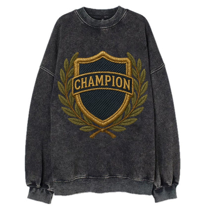 Champion Shield  - Vintage Sweatshirt - Black