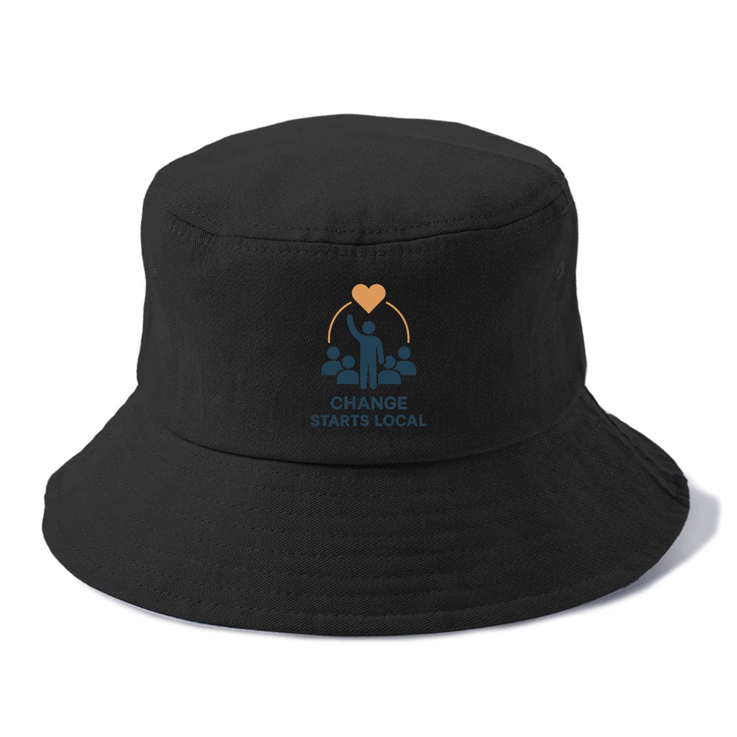 Community organizer bringing neighbors together - "Change Starts Local" - grassroots - Bucket Hat - Black