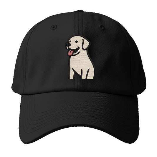 Labrador - Happy panting expression - Ba Baseball Cap For Big Heads - Black