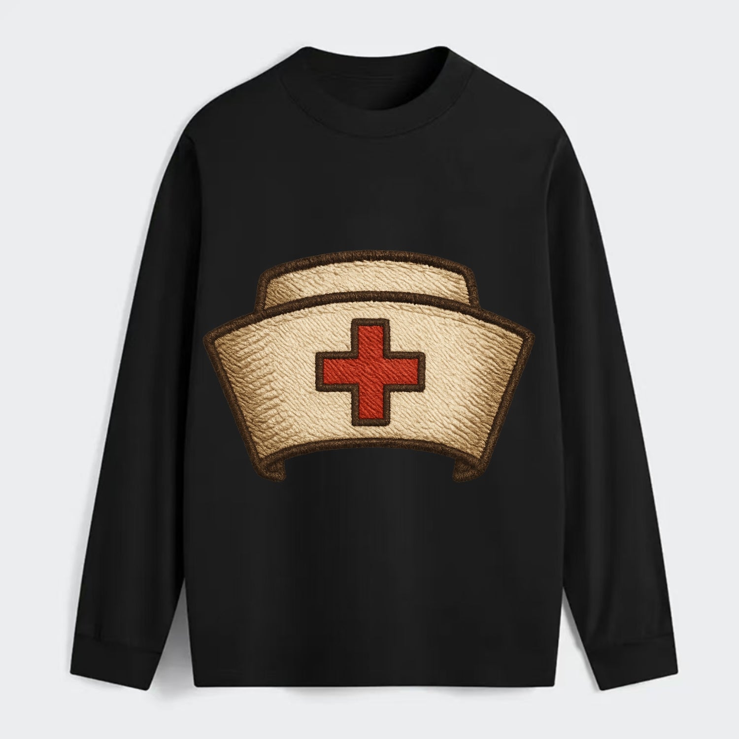 Nurse Cap  - Classic Long Sleeve Shirt - Black