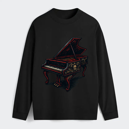 Harpsichord with baroque decorative styling - Classic Long Sleeve Shirt - Black