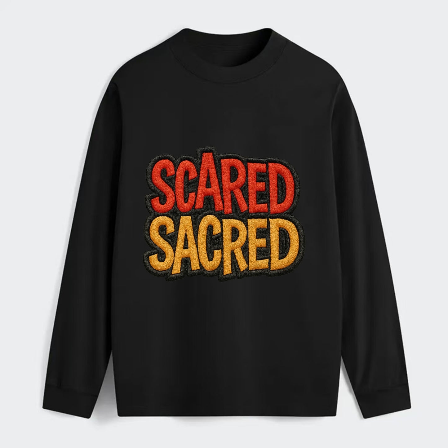SCARED;SACRED JOURNEY Spiritual Purple Hat - Classic Long Sleeve Shirt - Black