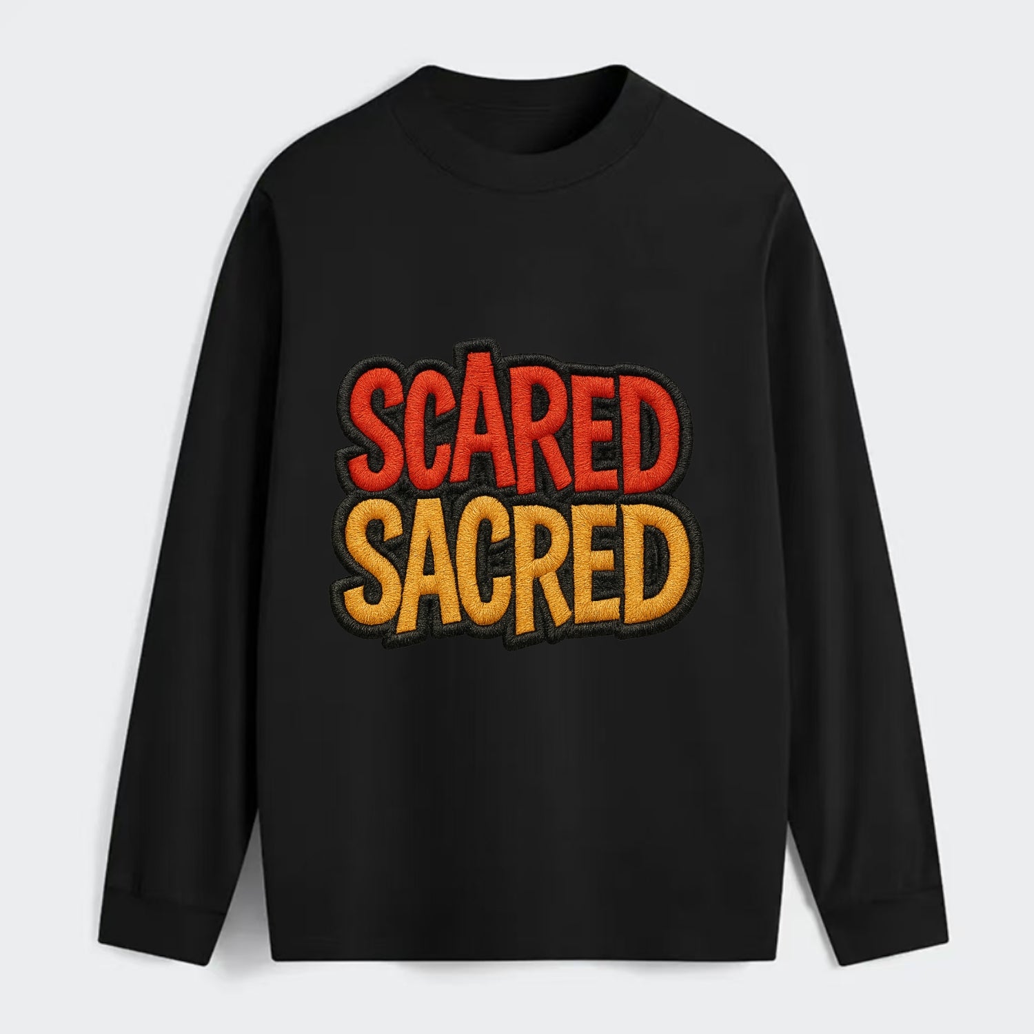 SCARED;SACRED JOURNEY Spiritual Purple Hat - Classic Long Sleeve Shirt - Black