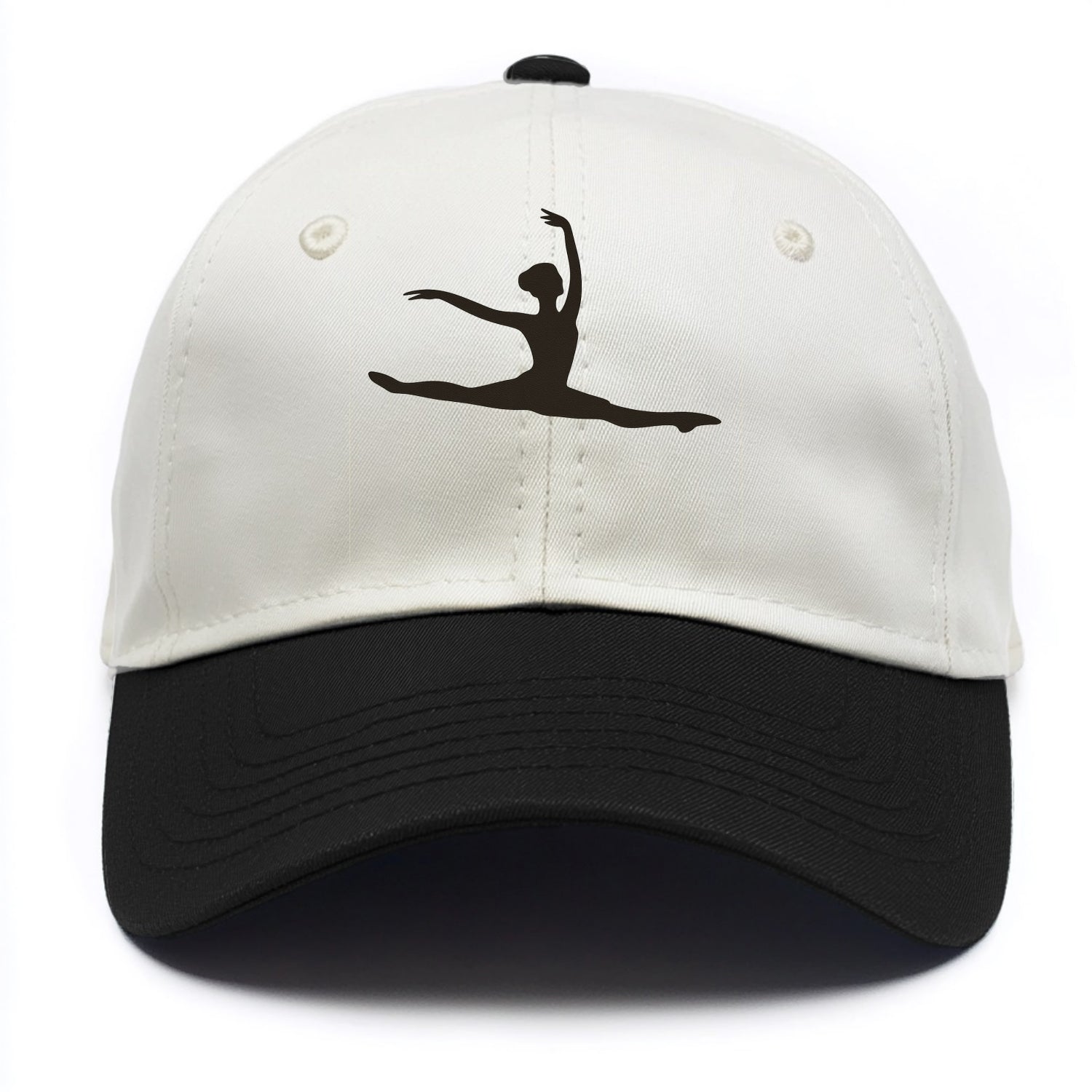 Ballet dancer in grand jete leap - Two Tone Cap - Black