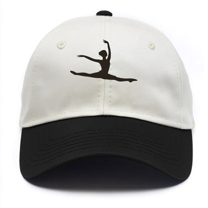 Ballet dancer in grand jete leap - Two Tone Cap - Black